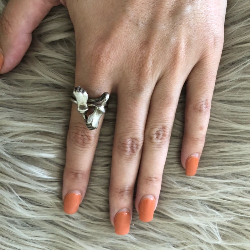 Antique Silver Fists Ring
